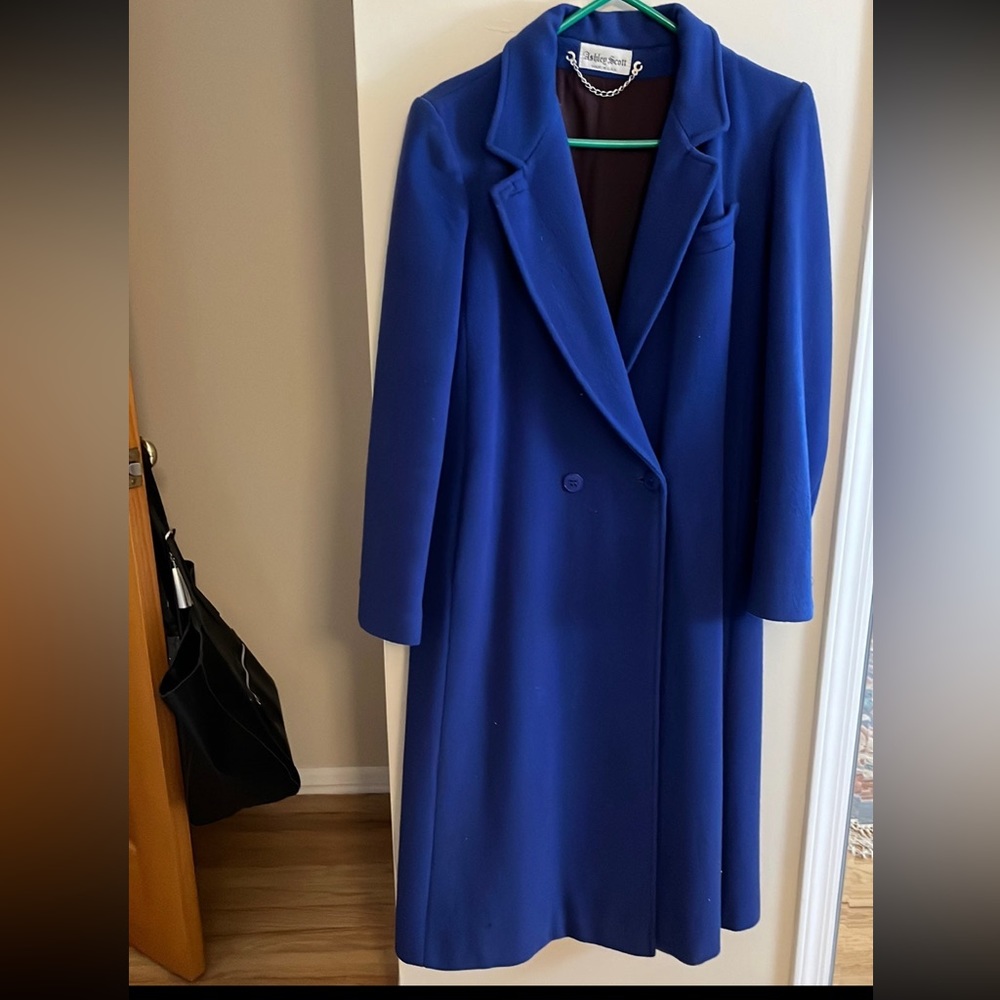 St. John Collection Royal Blue Long Pea Coat
